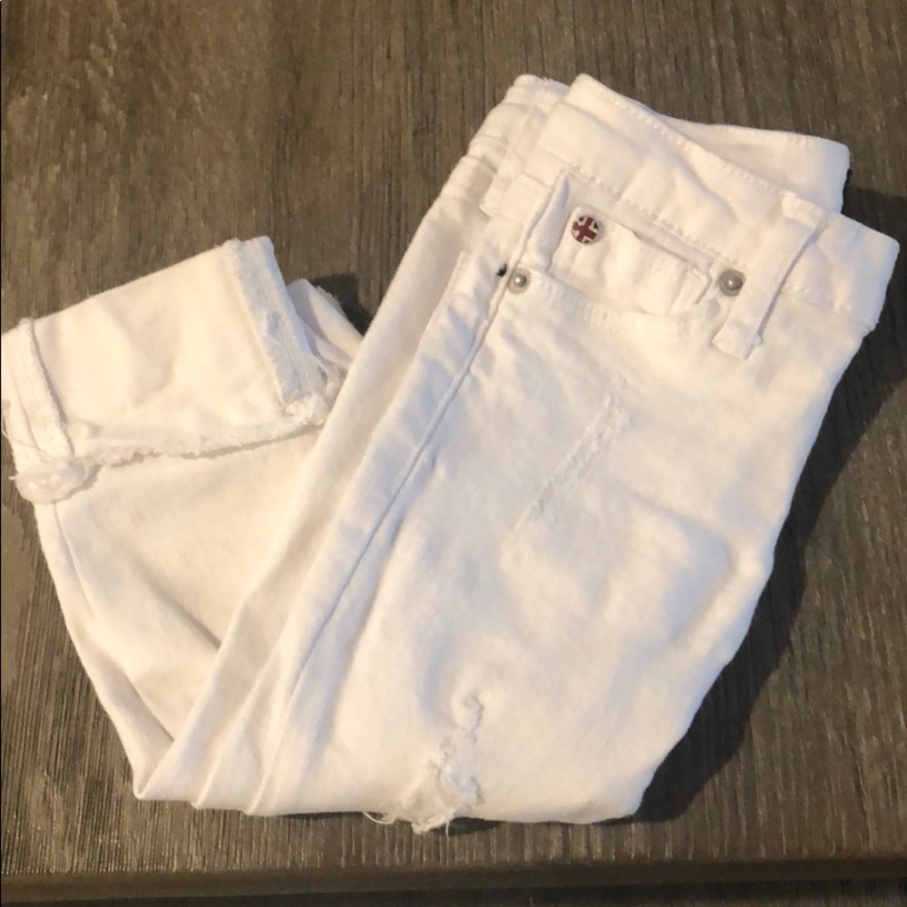 Hudson White Ripped Toddler Jeans